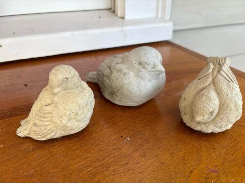 Concrete Bird Figurines