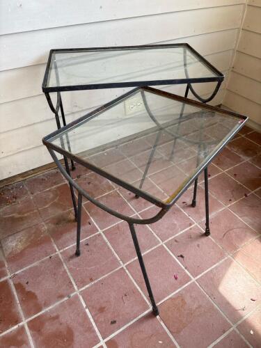 Glass and Metal Nesting Tables