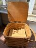 Putney Basketville Wooden Picnic Basket with Hinged Lid - 3