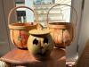Pumpkin Baskets and Ceramic Jack-O'-Lantern Luminary