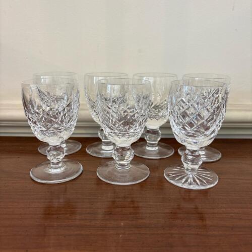 Seven Waterford Crystal Wine Glasses &ndash; Two Styles