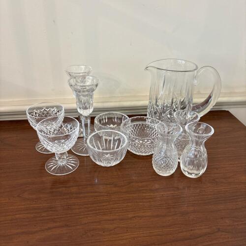 Assorted Waterford Crystal Glassware and Home Decor Lot