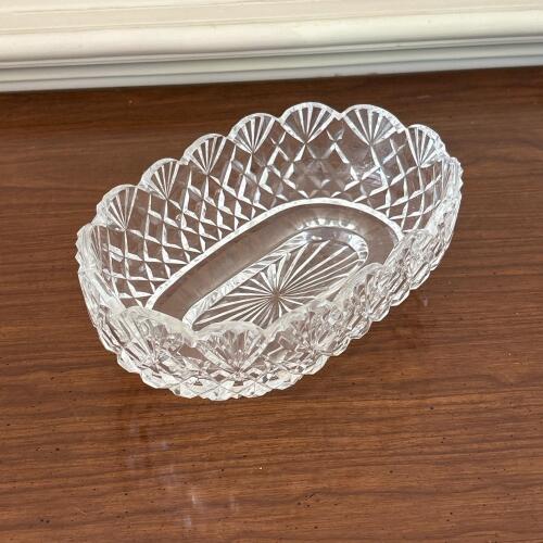 Waterford Cut Crystal Oval Bowl