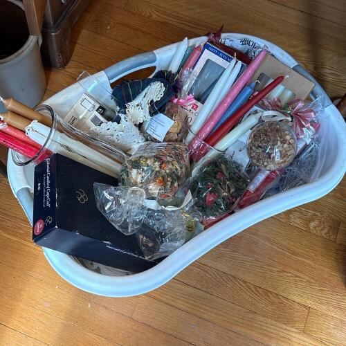 Assorted Decorative Candles, Potpourri, and Home Accessories