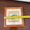 Framed Folk Art Sampler and Burnham Corn Advertising Print - 10