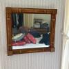 21.25" x 19.5" Hitchcock-Style Wooden Wall Mirror
