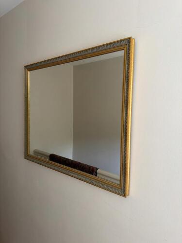 Rectangular Wall Mirror With Ornate Frame
