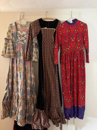 Vintage Long-Sleeve Bohemian-Style Maxi Dresses