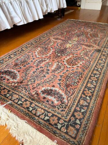 5'X28" Oriental-Style Hand-Knotted Wool Runner Rug