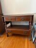 Ethan Allen Wood Console Table With Drop Leaf