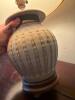 Ceramic Table Lamp With Drip Glaze Finish and Shade - 3