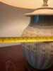 Ceramic Table Lamp With Drip Glaze Finish and Shade - 9