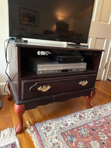 Wood Cabinet Nightstand with Drawer
