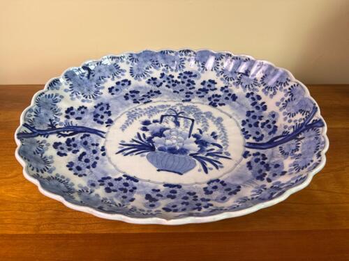 Blue and White Porcelain Platter in the Chinese Style