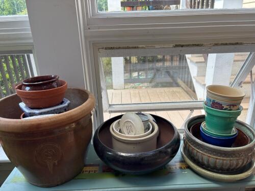 Assorted Ceramic and Terracotta Planters and Bowls