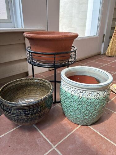 Large Ceramic and Terracotta Flower Pots