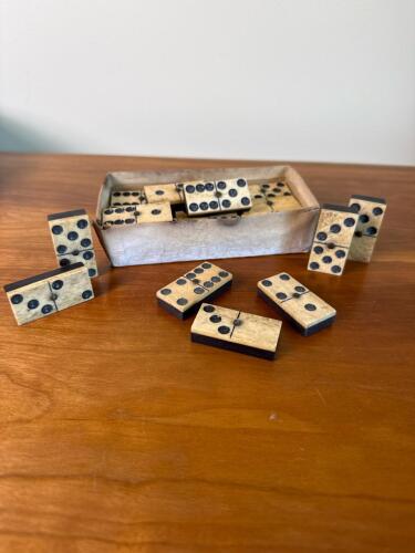 Vintage Bone and Ebony Style Dominoes