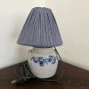 Salmon Falls Stoneware Table Lamp Blue Floral 1996