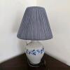 Salmon Falls Stoneware Table Lamp with Blue Shade, 1996