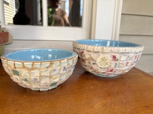 Mosaic-Decorated Ceramic Bowls
