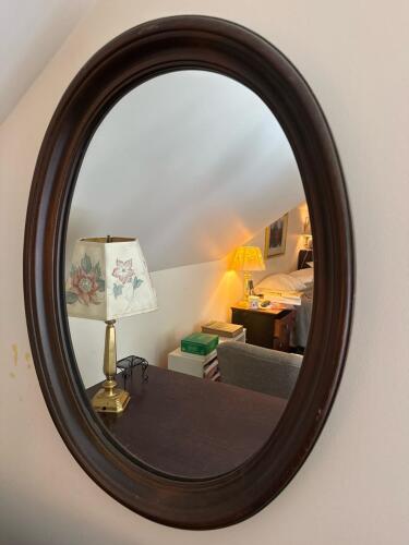 Oval Wall Mirror in Victorian Style