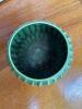 McCoy Green Glazed Ribbed Pottery Planter - 2