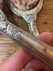 Sterling Silver Vanity Brush and Mirror Set - 6
