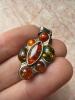 Sterling Silver Amber and Turquoise Gemstone Pendants - 2
