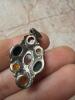 Sterling Silver Amber and Turquoise Gemstone Pendants - 4