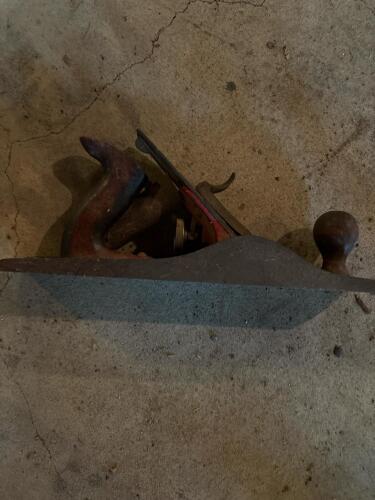 Vintage Hand Plane with Wood Handles