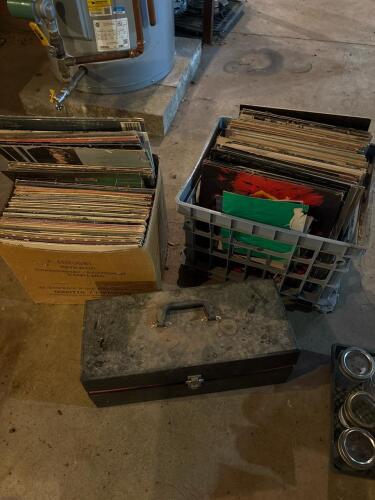 Mystery Vintage Vinyl Records and 8-Track Tapes Assortment