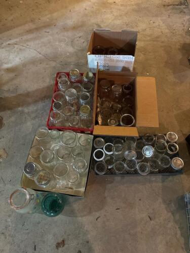 Large Lot of Assorted Glass Canning Jars