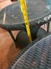 Two Wicker-Style Round Glass Top End Tables - 4