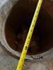 Large Rustic Wood Barrel with Metal Bands - 3