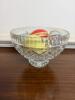 Cut Glass Pedestal Bowl with Decorative Egg Ornaments