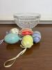 Cut Glass Pedestal Bowl with Decorative Egg Ornaments - 2
