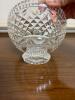 Cut Glass Pedestal Bowl with Decorative Egg Ornaments - 6