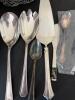 Silverplate Serving Pieces, Flatware, and Pyrex Insert - 6