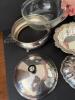 Silverplate Serving Pieces, Flatware, and Pyrex Insert - 9