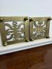 Pair of Decorative Brass Trivets with Floral Motif - 4
