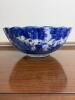 Blue and White Scalloped Porcelain Bowl in Asian-Style