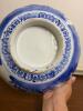 Blue and White Scalloped Porcelain Bowl in Asian-Style - 5