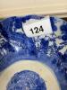 Blue and White Scalloped Porcelain Bowl in Asian-Style - 8