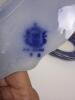 Four W H Grindley Grace Flow Blue Plates with Floral Motif - 6