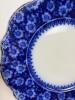 Four W H Grindley Grace Flow Blue Plates with Floral Motif - 7