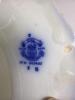 Four W H Grindley Grace Flow Blue Plates with Floral Motif - 9