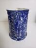 Tow Antique Blue and White Spongeware Pitchers - 3