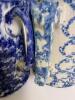 Tow Antique Blue and White Spongeware Pitchers - 12