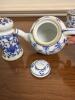Blue and White Japanese-Style Ceramic Condiment Serving Pieces - 9