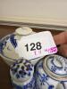 Blue and White Japanese-Style Ceramic Condiment Serving Pieces - 14
